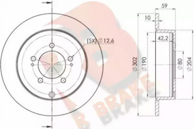 R BRAKE 78rbd24650 -  Тормозной диск